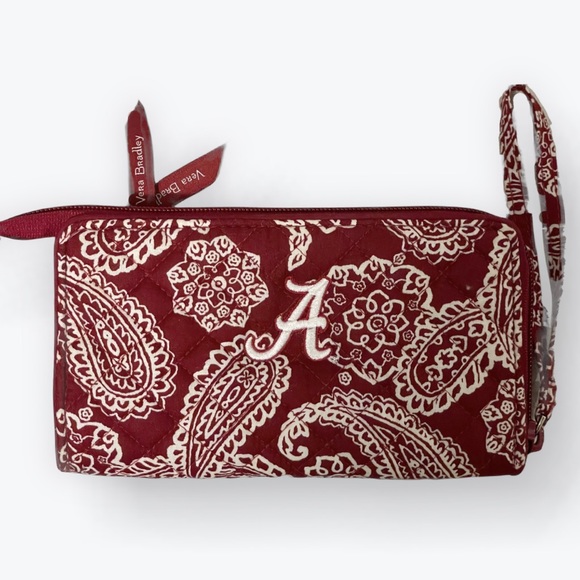 Vera Bradley Handbags - Vera Bradley University of Alabama Crimson Tide Front Zip Wristlet